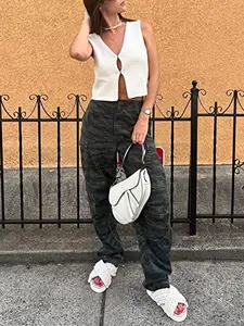 Women Crochet Y2k Knit V Neck <strong>Vest</strong> <strong>Top</strong> Knitted Bustier <strong>Neon</strong> Tank Bandeau Crop <strong>Top</strong> - Product Image 5
