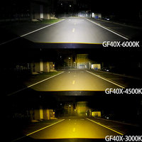 GPNE GF40X 3000K 6000K 4500K Tricolore 3 pouces Projecteurs antibrouillard LED pour voiture