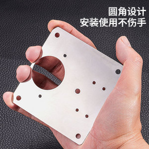 Stainless Steel Cabinet Hinge Repair Plate 4 Mm Thickness 8 Hole Design For Furniture Fixing - Product Image 5