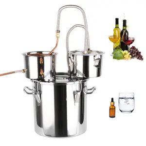 12L/18L/30L Vodka Whisky Riz Vin Distillation d'alcool à domicile Dispositif de brassage Distillateur d'alcool