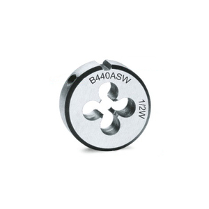 Troquel redondo Beta 440ASW en acero cromado, rosca Whitworth de 5/8" - Product Image 1