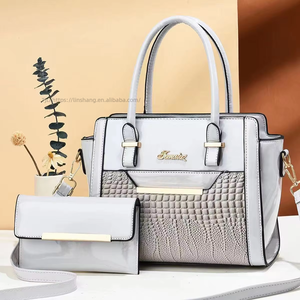 Alligator PU Leather Women's Bags Set Handbags Shoulder Bags Come With a Wallet for Women Ladies Large <b>Purses</b> - Product Image 3