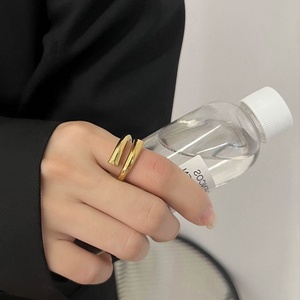 Bague Ajustable en Acier Inoxydable Plaqué Or 18K ASON pour Homme et Femme - Product Image 2