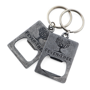 Customizable <b>Brushed</b> Silver Metal Waterproof <b>Bottle</b> Opener Keychain Carabiner Light Keychain Alloy Material Cartoon Style - Product Image 1