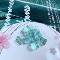Extenseur d'oreille Piercing pour oreilles en verre, couleur vert menthe, prise de selle Double évasé, Piercing du corps, bijoux, 9 pièces