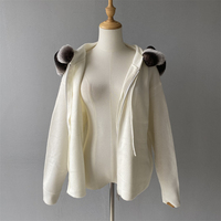 Jxwatcher Cardigan en laine tricoté avec fermeture éclair à l'avant Pantalon long à capuche et jambe large Ensembles de pulls personnalisés pour femmes 2 pièces Style High Street