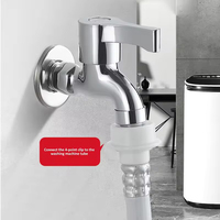 Robinet de machine à laver à vente chaude, robinet mural en alliage de cuivre, robinet de jardin, robinet de lavage 1/2 pouce