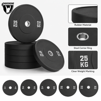 HUISHENG Disques de poids en caoutchouc robustes pour haltères, squats, soulevés de terre, développés couchés et entraînements de force