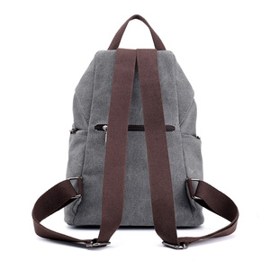 Hot Sale High Quality Women <b>Canvas</b> Fashion Shoulders Bag Big Capacity Travel <b>Backpack</b> Wholesale - Product Image 2