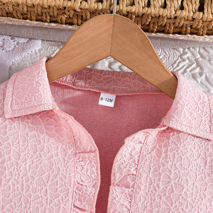 Vestido Casual Elegante para Niña, Conjunto de Dos Piezas con Mangas Abullonadas y Falda con Lazo para Fiestas de Verano - Product Image 3