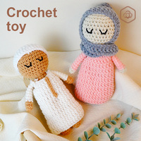 Poupées islamiques en crochet avec hijab pour enfants, bébés, jouets en tricot amigurumi, cadeaux éducatifs pour le Ramadan et l'Aïd, souvenirs