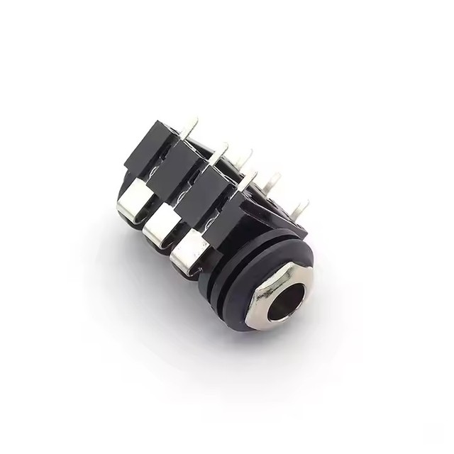 6.35mm Audio Jack Connector 6-Pin Female PCB Mount 1/4 Socket Stereo Phone Jack Product Type Connectors