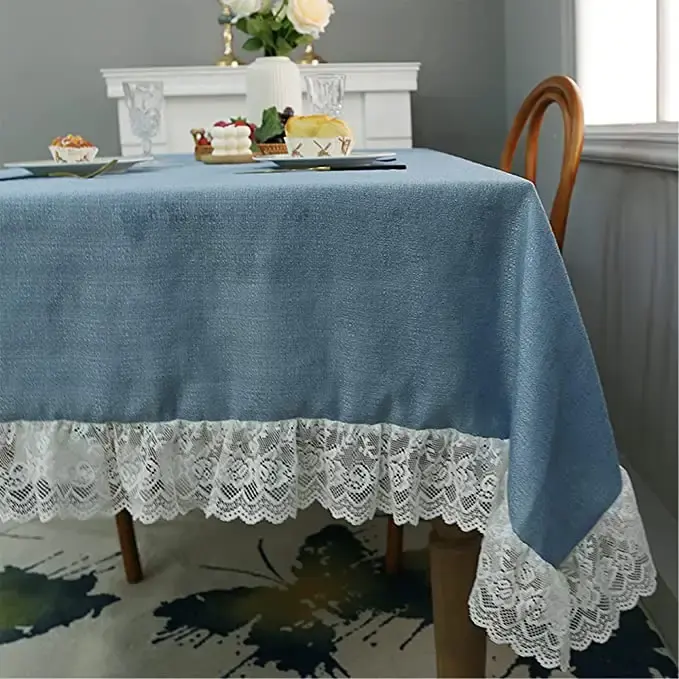 Toalha de mesa personalizada de tecido de microfibra, toalha de mesa 100% poliéster luxuosa para casamento