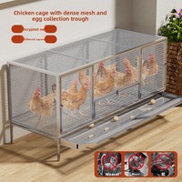 Jaula para Mascotas de Malla Metálica Plegable, Tamaño Grande, Anti-ratones, Anti-cerzos, Jaula para Pollos, Gallinero para Uso Doméstico y Exterior, Cría de Aves de Corral