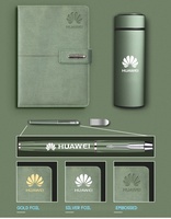 Set de Regalo de Oficina de Cuero, Cuaderno Personalizado, Bolígrafo, Botella de Agua Aislada, Combo Corporativo al por Mayor para Apreciación a Clientes