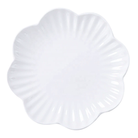 Noordse 9/10-inch lelievormige keramische dinerborden porseleinen snackbordjes fruitschaal set voor magnetron en koelkastgebruik