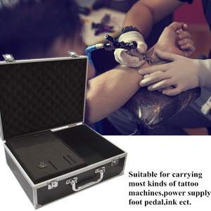 Estuche de almacenamiento de aleación de aluminio duradero a prueba de polvo con esponja personalizada portátil tatuaje maquillaje caja de transporte maletín bloqueable con llave - Product Image 6