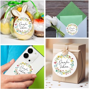 Pegatinas redondas de flores de agradecimiento, <span class=keywords><strong>etiquetas</strong></span> autoadhesivas de 4cm <span class=keywords><strong>para</strong></span> boda, cumpleaños, decoración de <span class=keywords><strong>bautizo</strong></span> - Product Image 5