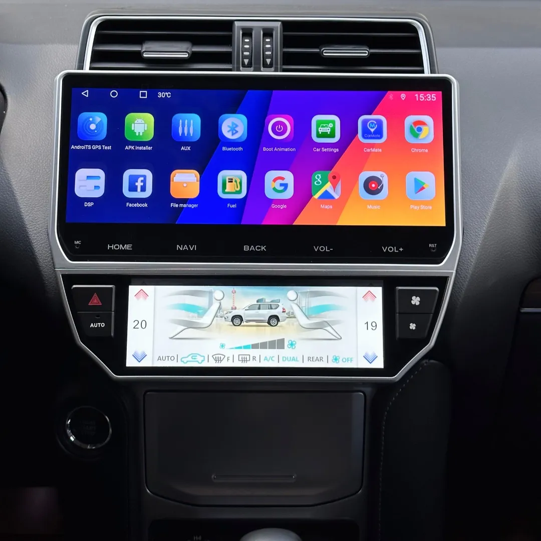 Digital AC/C Panel Toyota Prado Land cruiser için 2018-2021 dokunmatik LCD klima ekranı