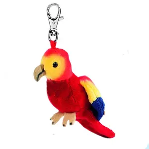 LLavero de loro de peluche personalizado, juguete suave, mini loro de peluche