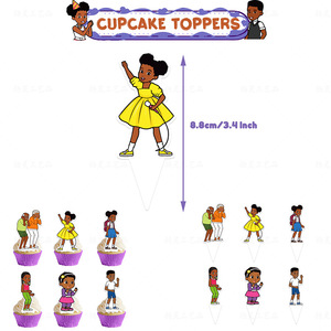 Set de Artículos para Fiesta de Cumpleaños con Temática Musical de Gracie's Corner, Globos de Látex, Pancarta y Decoración para Cupcakes para Niña, Regalos de Graduación - Product Image 4