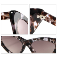 Lunettes de soleil œil de chat unisexes de haute qualité, personnalisées, petites, en acétate, protection UV400