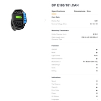 Computadora para Bicicleta Bafang DPE181 con GPS, Pantalla TFT de 5.0 Pulgadas, Resistente al Agua IP66, para Motores M510/M600/M560/M410