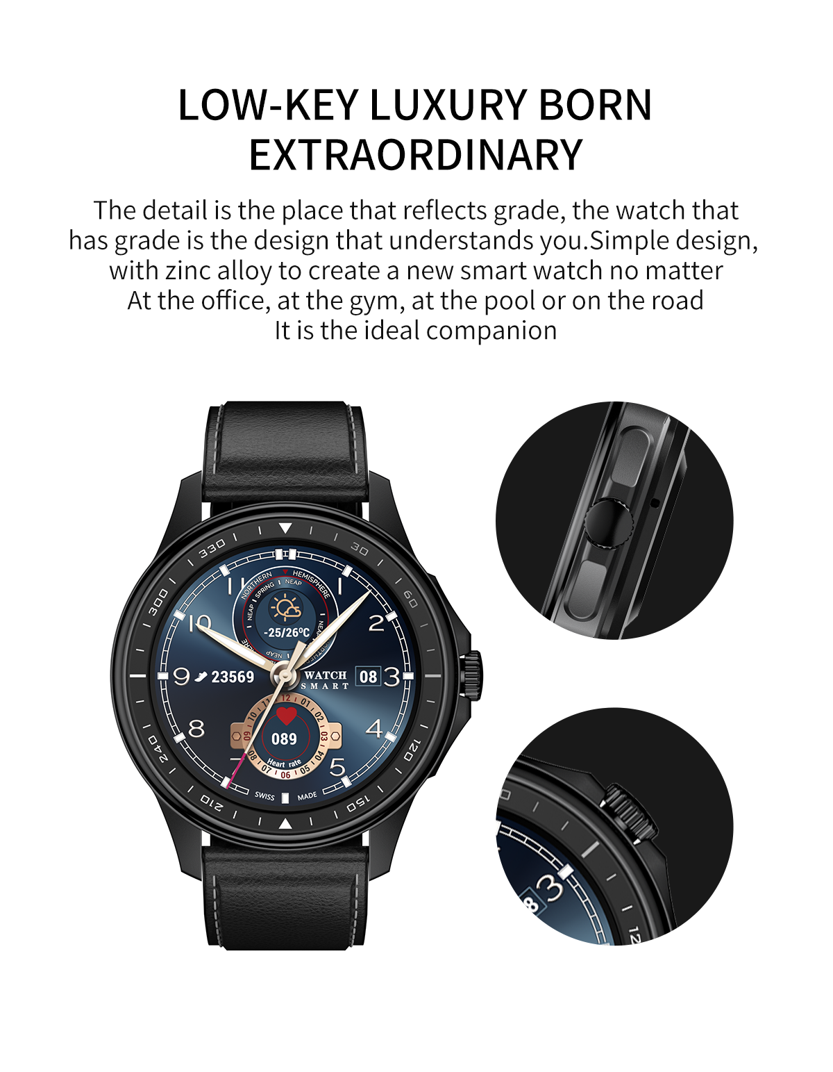 SK3 BT Call Smart Watch Men Woman Full IP68 Waterproof Heart Rate Sleep Monitor Smartwatch SK3 For iOS Android Phone