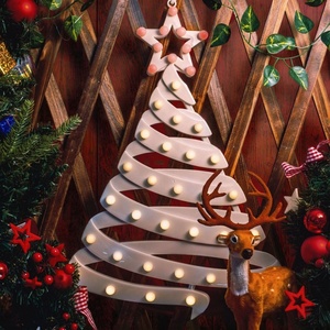 Spiral <strong>LED</strong> Christmas <strong>Tree</strong> Light with Pentagram <strong>Topper</strong> and Weatherproof Design for Indoor and Outdoor Use - Product Image 1