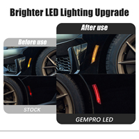 Feux de position latéraux à lentille transparente pour Ford Mustang S650 2024, style X, avant et arrière, double LED ambre rouge, lot de 4