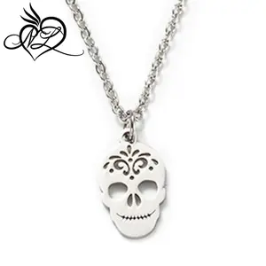 Fashion Stainless Steel Unique Skull Charm Necklace Charm Jewelry
