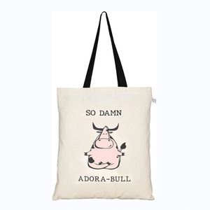 Bolsa de Tela de Algodón Personalizada ODM OEM, Bolsa de Compras Reutilizable al por Mayor, Lisa, Reciclada, con Diseño de Letras - Product Image 3