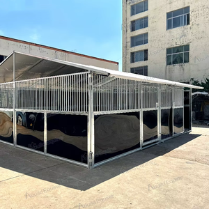 Dễ dàng di chuyển ngoài trời di động ngựa chuồng Bộ dụng cụ và ngựa hộp với mái nhà - Product Image 1