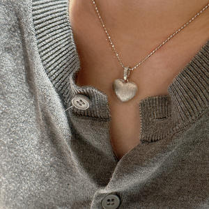 Colgantes de Plata de Ley S925 con Diseño de Flor y Cadena, Estilo Retro Francés, Simple y Elegante, Hechos a Mano en Italia - Product Image 2