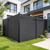 Panneau de clôture de jardin vertical en WPC avec logo personnalisé VILLI, résistant au feu, en ASA, écologique, durable, pour maison moderne
