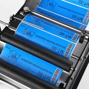 DN-MT-40 Semi-Automatic Bottle Labeler Hand Labeler for Transparent Self-Adhesive Labels for Glass Metal PLC Included - Product Image 3