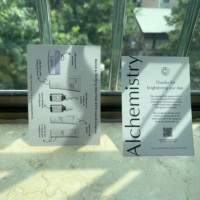 Cartes de remerciement professionnelles personnalisées avec logo imprimé en couleur, design tactile doux, faible MOQ