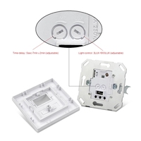 Interrupteur de capteur de mouvement infrarouge PIR intérieur UE/Royaume-Uni/Interrupteur de capteur de mouvement mural à lumière LED 220V