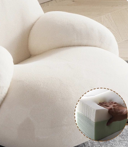 Fauteuil à bascule double moderne avec coussin capitonné pour la maison, le bureau, les loisirs, l'appartement et l'hôtel - Product Image 5