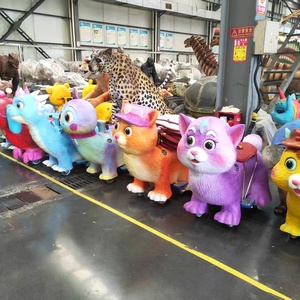 Juegos para Niños, Atractivo Coche de Dinosaurio Eléctrico que Funciona con Monedas, para Parques de Aventuras Interiores/Exteriores, Centros Comerciales, Jardines, de Acero - Product Image 2