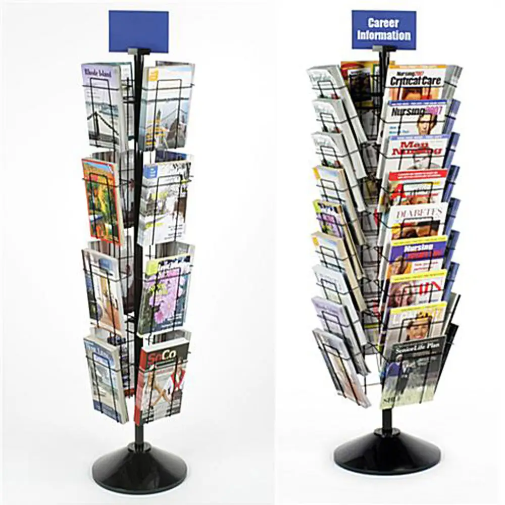wholesale of new product metal wire greeting card postcard floor standing display rack for retail store shop