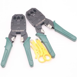 Naichi Network Crimping Pliers 4-6-8 Core Front Entry Industrial Grade Wire Crimper For Telephone Rj45 Cables - Product Image 1