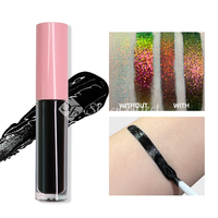 SheenEffect-Crème liquide imperméable caméléon longue durée pour le maquillage des cils à changement de couleur optique, base de fard à paupières noire