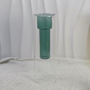 Factory Direct Handmade Double Wall High Borosilicate Glass <strong>Crystal</strong> <strong>Vase</strong> Suitable For Home Decoration - Product Image 3