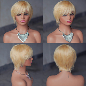 Peluca de Cabello Humano Virgen Peruano Pre-ALL 13x4 Three-Go sin Pegamento, Transparente, con Frente de Encaje, 28 Pulgadas, Rubio 613 - Product Image 5