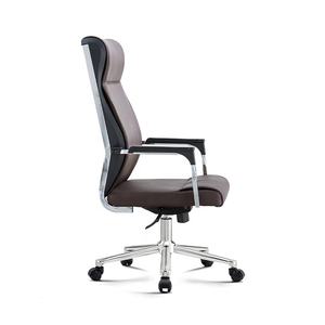 <span class=keywords><strong>Chaise</strong></span> de <span class=keywords><strong>bureau</strong></span> de direction moderne réglable en électrodéposition avec dossier haut pivotant en cuir avec <span class=keywords><strong>roulettes</strong></span> en nylon sur mesure du Guangdong - Product Image 3