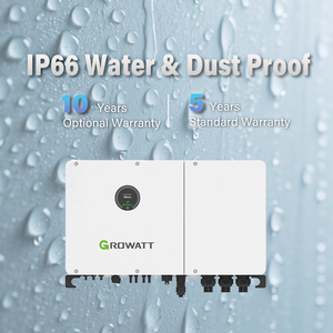 <span class=keywords><strong>Inversor</strong></span> Solar Híbrido Growatt de <span class=keywords><strong>30</strong></span> <span class=keywords><strong>kW</strong></span>, 380 V, Trifásico, IP66, con Soporte de Alto Voltaje - Product Image 4
