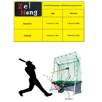 Machine de lancer automatique de baseball KSE KSE-145 en plastique noir pour entraînement en extérieur, adaptée aux balles souples et dures