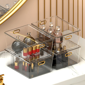 Wholesale clear stackable plastic PET clear storage bins with lids