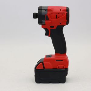 Atornillador de impacto portátil rojo con batería de litio y sin escobillas para tornillos de construcción - Product Image 3